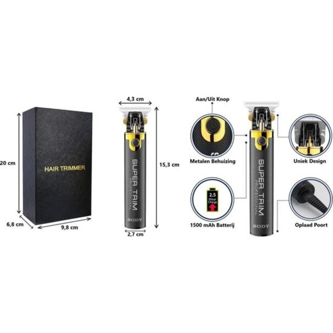 SODY SD2040 - Hair clipper - Gold / Black