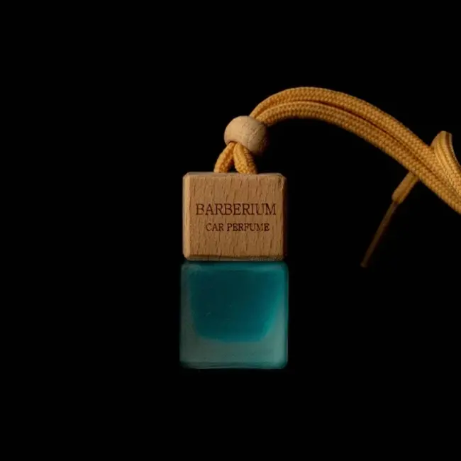BARBERIUM AUTO GEUREN Glass Pendant WOODEN Cap , 7ml (Choose Your Fragrance)