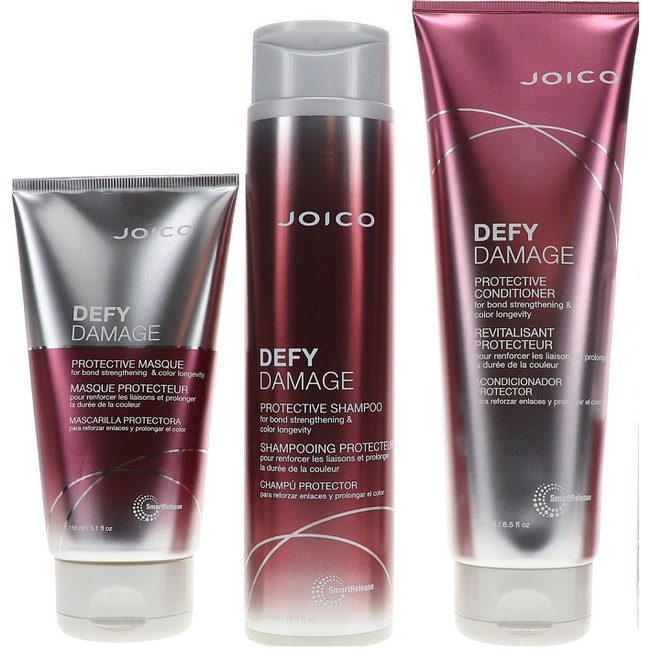 JOICO Defy Damage Protective Trio Shampoo 300ml + Conditioner 250ml + Mask 150ml