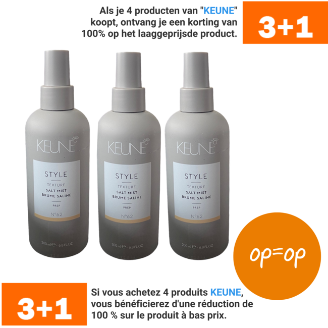 KEUNE 3 x Style Texture Salt Mist spray 200 ml No 62