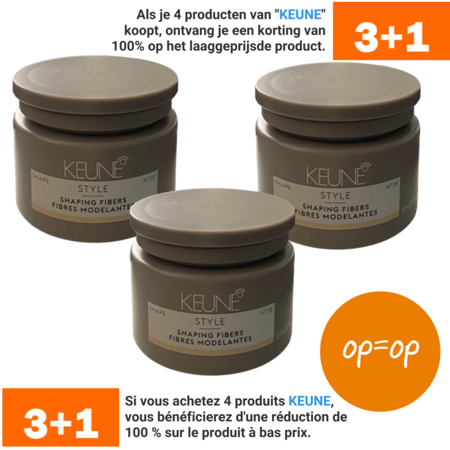 KEUNE 3 x Style Shaping Fibers 125 ml No 38