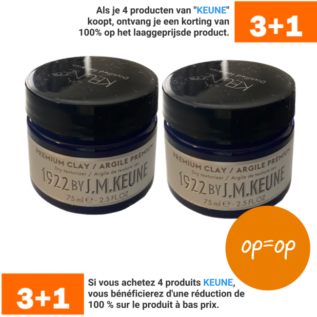 KEUNE 2 x 1922 Premium Clay, 75ml