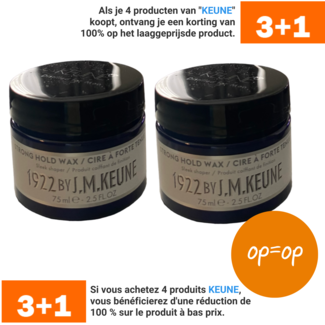 KEUNE 2 x 1922 Strong Hold Wax, 75ml