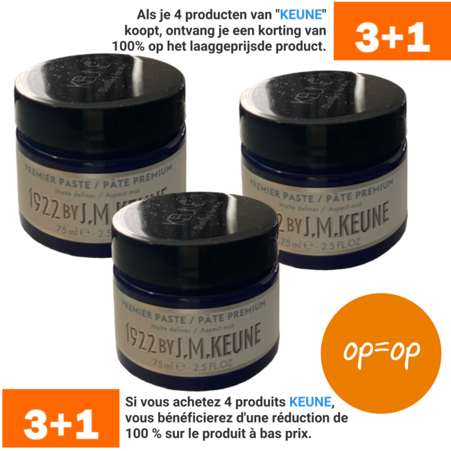 KEUNE 3 x 1922 Premium Paste, 75 ml