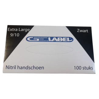 G Label Gant en nitrile - noir - extra large