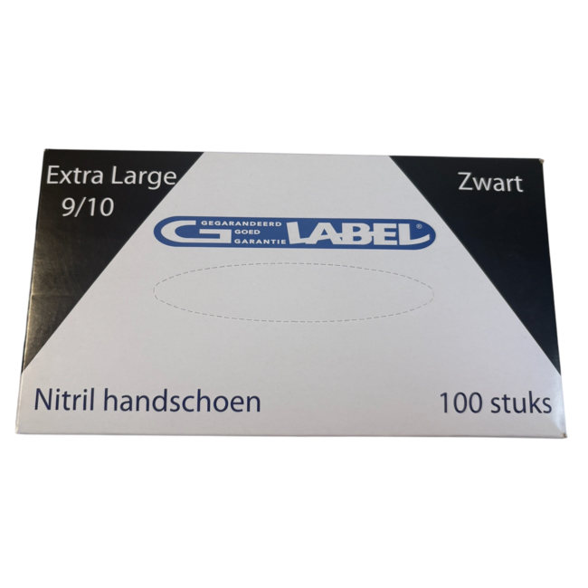 G Label Gant en nitrile - noir - extra large
