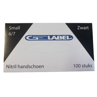 G Label Gant en nitrile - noir - Small