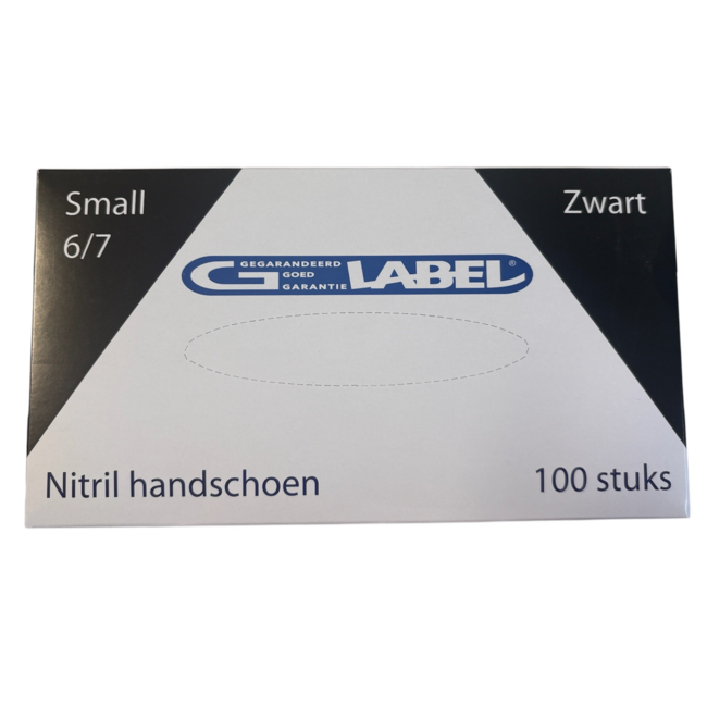 G Label Gant en nitrile - noir - Small