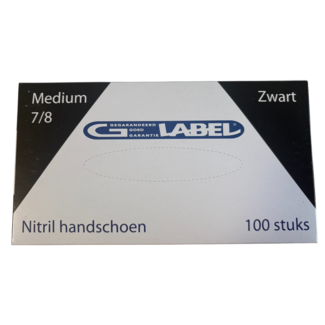 G Label Gant en nitrile - noir - Medium