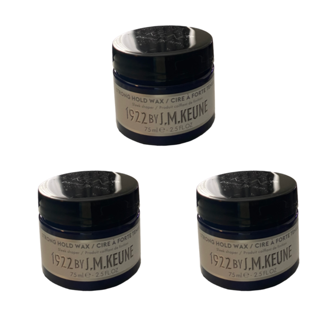 KEUNE 3 x 1922 Strong Hold Wax, 75ml