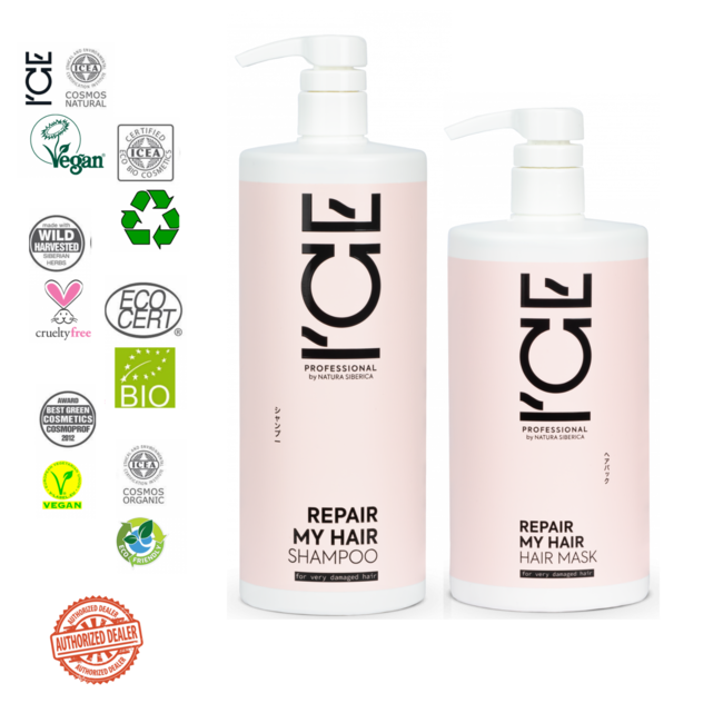 ICE-Professional REPAIR MY HAIR Shampoo 1000ml + Mask 750ml