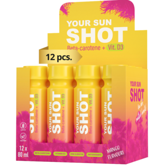YOUR SUN SHOT Votre dose de vitamine D3 mangue Your Sun Shot 80 ml x 12