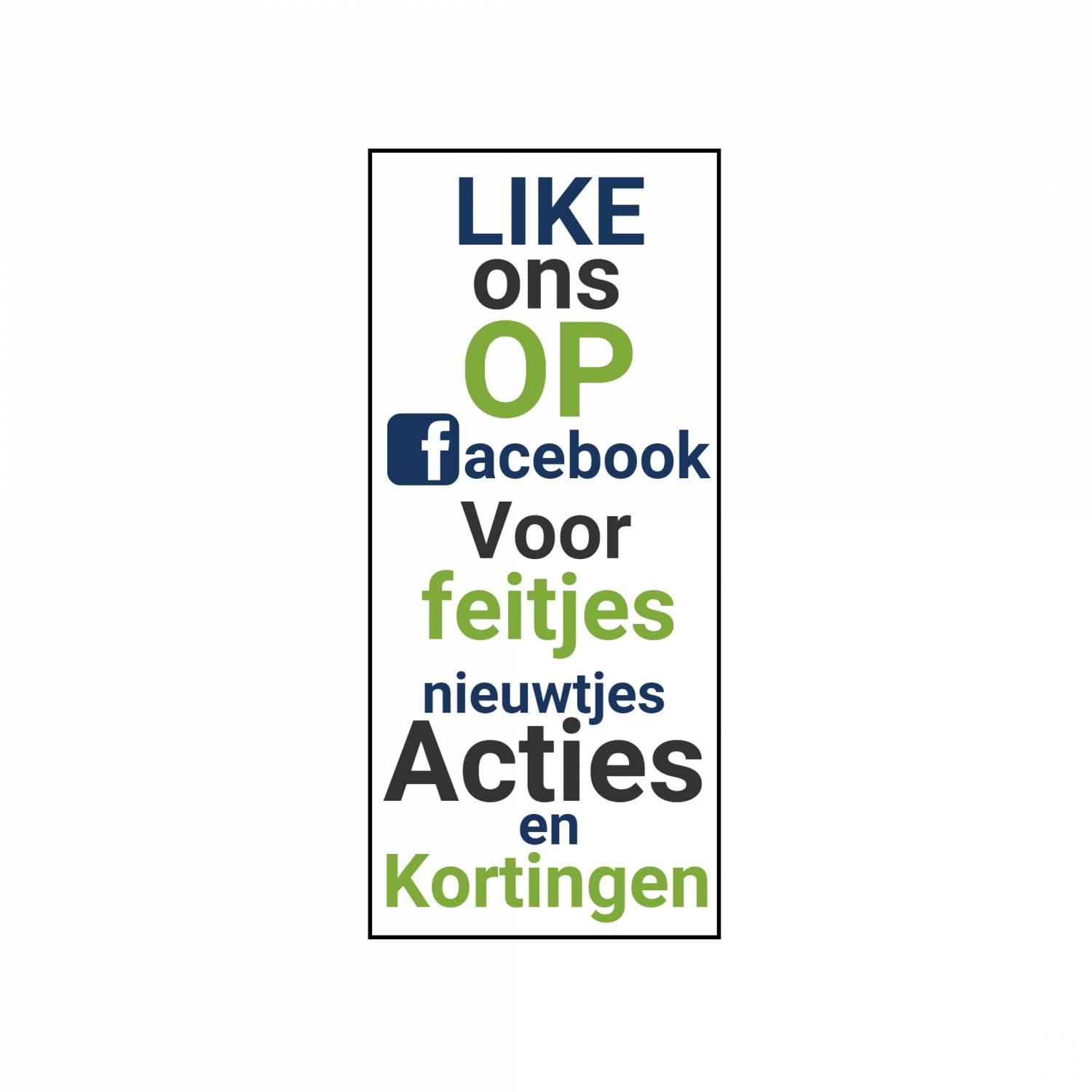 Like ons op Facebook