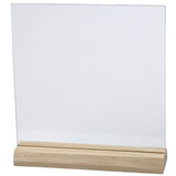 Glazen plaat met houder Glazen plaat met houder