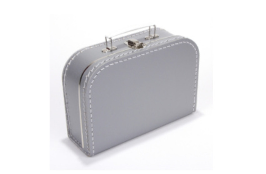 Koffer - 25 cm - Zilver