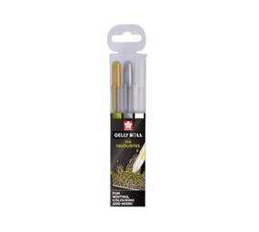 Sakura Set Gelly Rolls Goud-Zilver-Wit Sakura Set Gelly Rolls Goud-Zilver-Wit