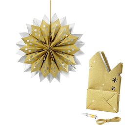 Ster van papieren zakken - goud