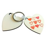 MDF-sleutelhanger "Hart"