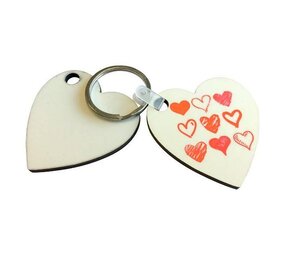 MDF-sleutelhanger "Hart" MDF-sleutelhanger "Hart"
