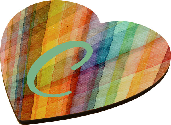 Hartvormige onderzetter met kurk Hartvormige onderzetter met kurk