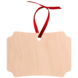 Natural Wood Decoration tag - Berlin shape Natural Wood Decoration tag - Berlin shape