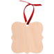 Natural Wood Decoration tag - Prague shape Natural Wood Decoration tag - Prague shape