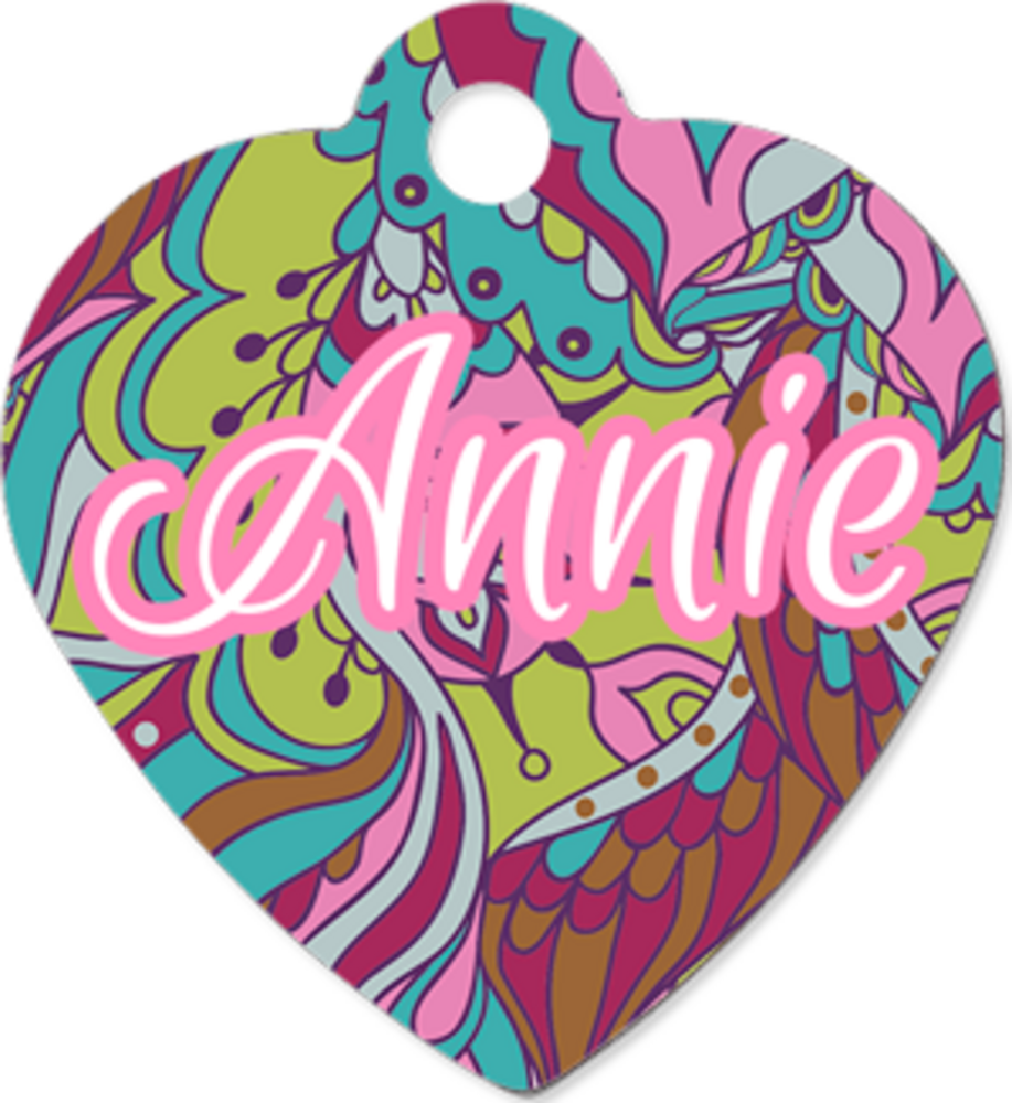 Huisdier naamplaatje - Hartvorm Huisdier naamplaatje - Hartvorm