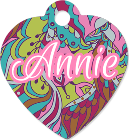 Huisdier naamplaatje - Hartvorm Huisdier naamplaatje - Hartvorm