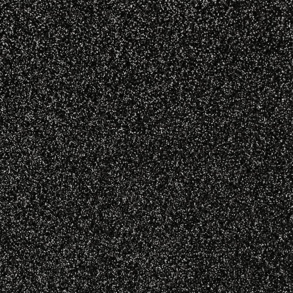 Glittervinyl - 12" x 12" - Zwart Glittervinyl - 12" x 12" - Zwart