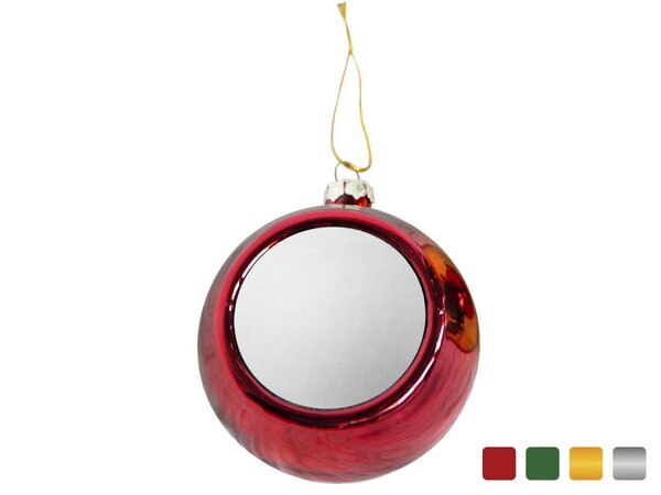 Kerstbal met schild (sublimatie) Kerstbal met schild (sublimatie)