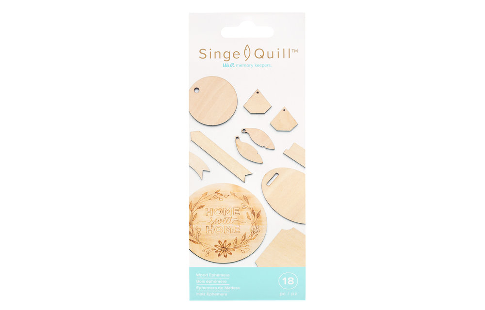 Singe Quill Wood veneer Ephemera