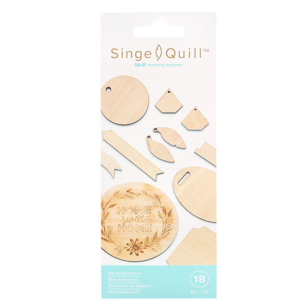 Singe Quill Wood veneer Ephemera