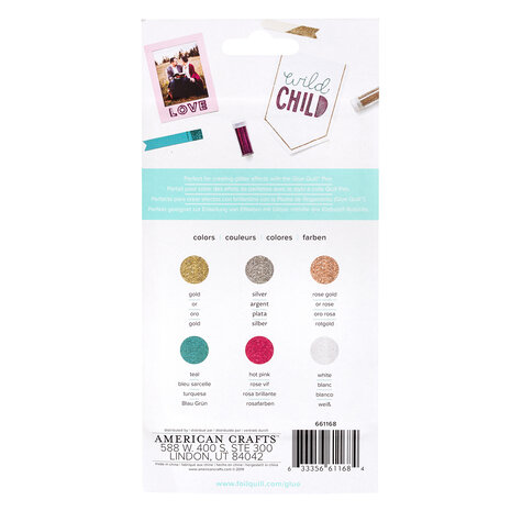 Glue Quill Glitter Multi (6pk)