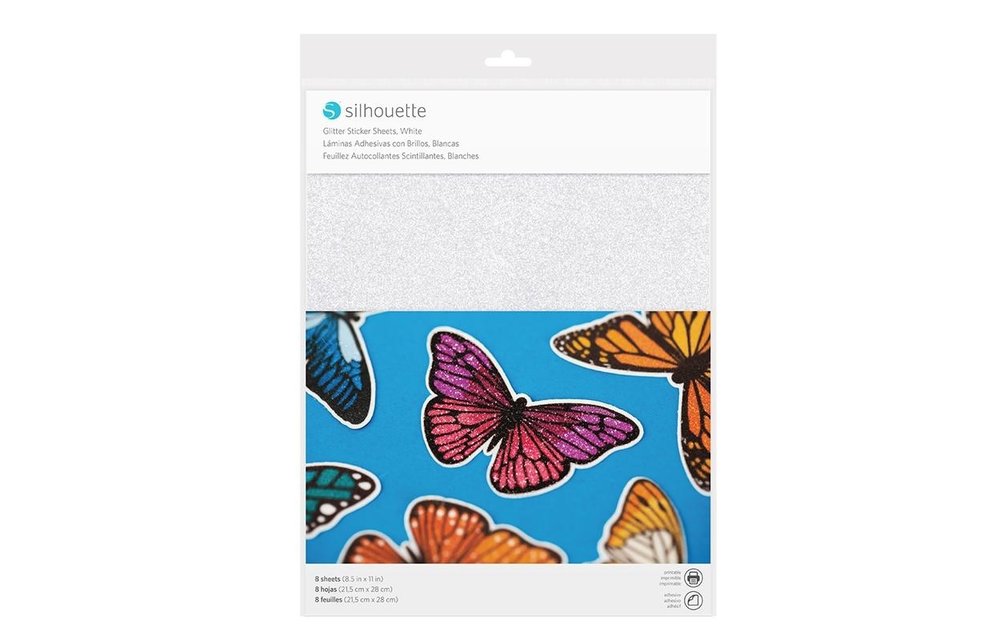 Sticker Paper - Glitter White