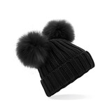 Faux Fur Double Pom Pom Beanie Faux Fur Double Pom Pom Beanie