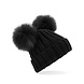 Faux Fur Double Pom Pom Beanie Faux Fur Double Pom Pom Beanie
