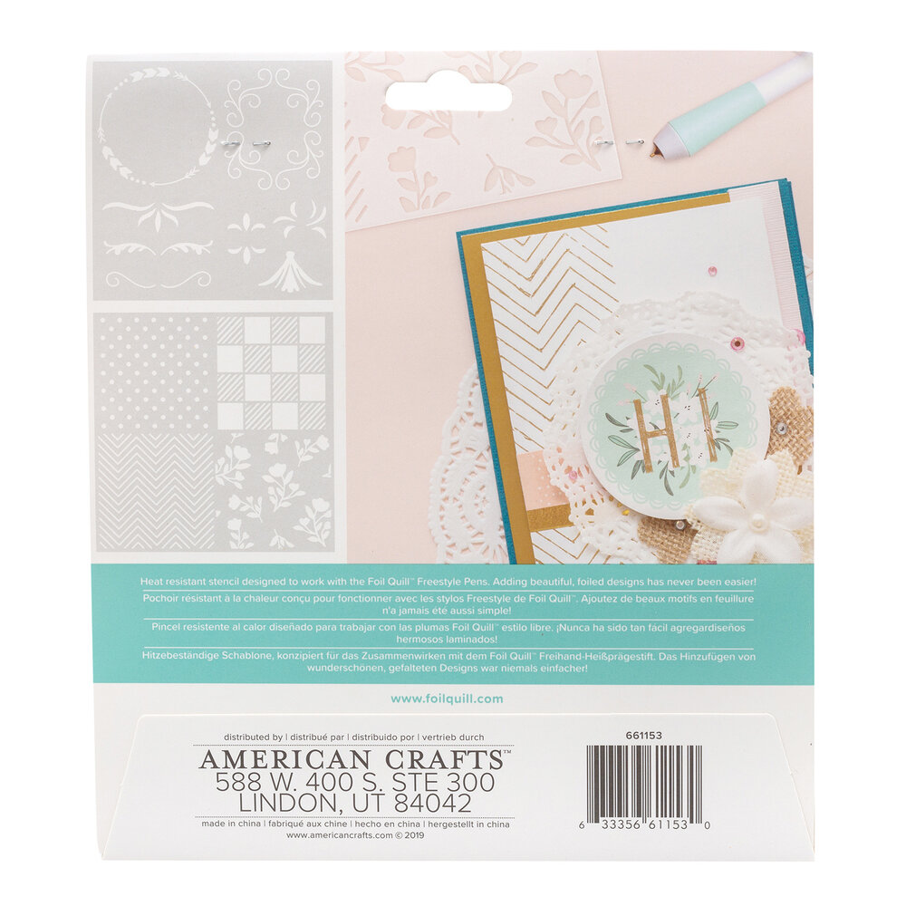 Foil Quill Freestyle- Stencils:  Patterns