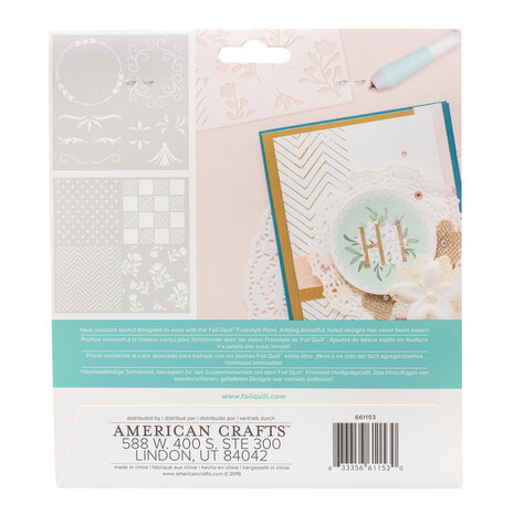 Foil Quill Freestyle- Stencils:  Patterns