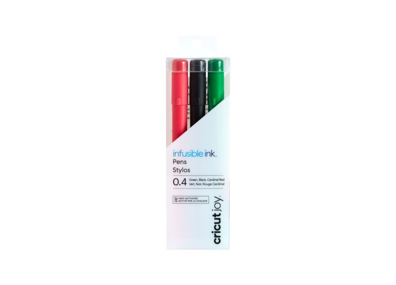 Cricut Joy Infusible Pens 0.4 Green, Black, Cardinal Red