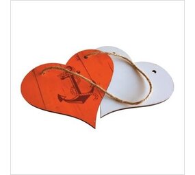 Sublimatie Hart bord (met touw) Sublimatie Hart bord (met touw)