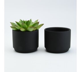 Bloempotje keramiek: Zwart