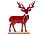 Rendier - rood gelakt