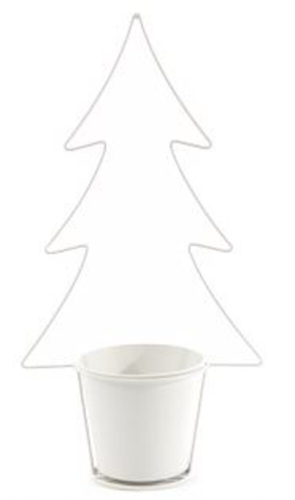 Kerstboom met pot (M) Wit Kerstboom met pot (M) Wit