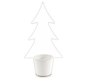 Kerstboom met pot (M) Wit Kerstboom met pot (M) Wit