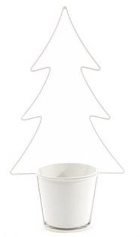 Kerstboom met pot (M) Wit Kerstboom met pot (M) Wit