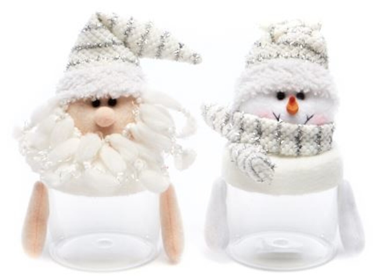 Witte kerstman op pot (M)