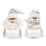 Witte kerstman op pot (M) Witte kerstman op pot (M)