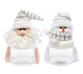 Witte kerstman op pot (M) Witte kerstman op pot (M)