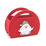 Vilten zakje halfrond Kerstman