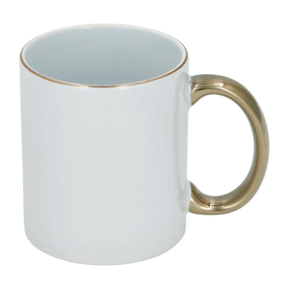 Sublimatie Mok met gouden rand en handvat (330 ml) Sublimatie Mok met gouden rand en handvat (330 ml)